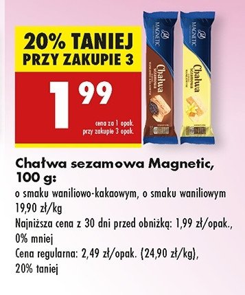 Chałwa o smaku waniliowo-kakaowym Magnetic promocja