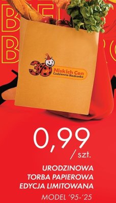 Torba papierowa urodzinowa Biedronka promocja