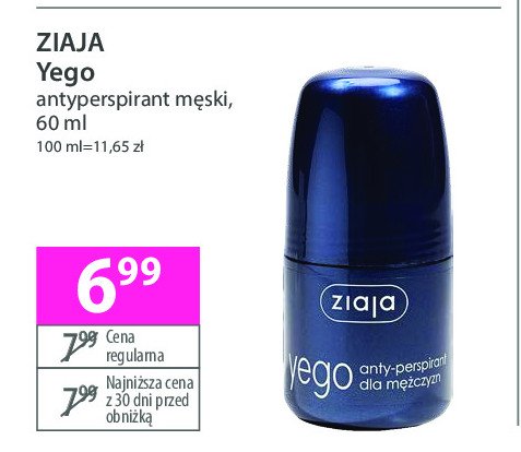 Dezodorant Ziaja yego promocja