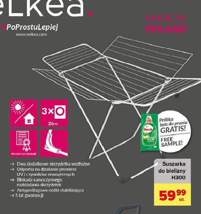 Suszarka na pranie h300 Velkea promocja