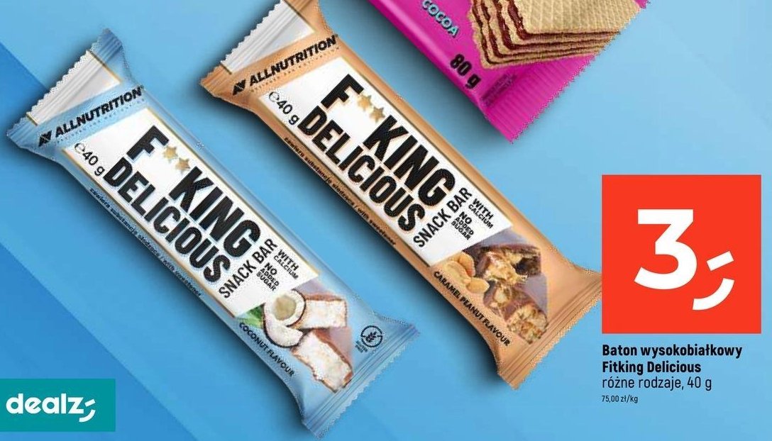 Baton proteinowy coconut FITKING DELICIOUS promocja