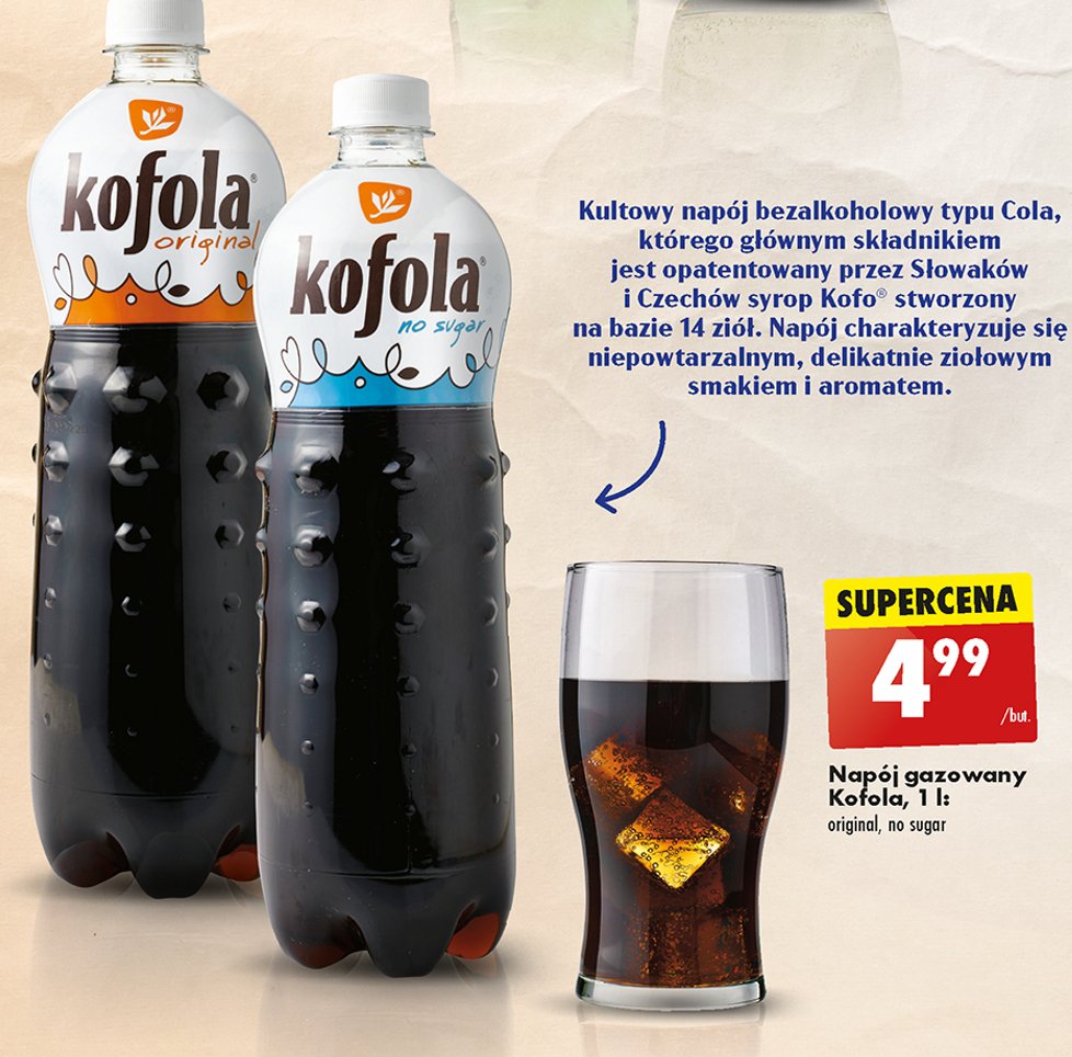 Napój no sugar Kofola promocja