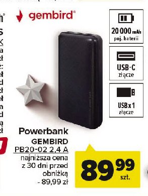 Powerbank 20000 mah Gembird promocja