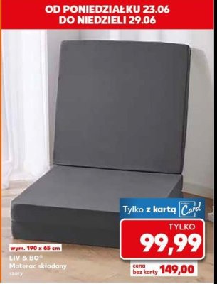 Materac składany 190 x 65 x 8.5 cm Liv & bo promocja