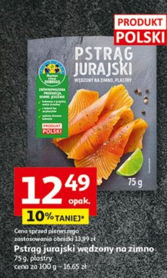 Pstrąg jurajski wedzony na zimno plastry promocja w Auchan
