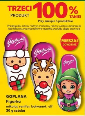 Figurka czekoladowa: Mikołaj, renifer, bałwanek, elf trzeci -100% taniej promocja w Kaufland