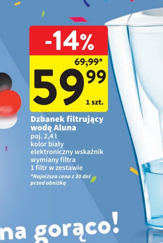 Dzbanek aluna 2.4 l bia艂y promocja