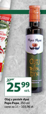 Olej z pestek dyni Pepo papa promocja