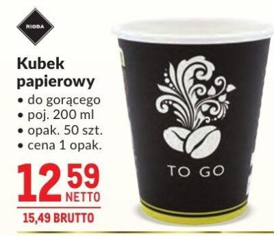 Kubek papierowy do gorącego promocja w Makro