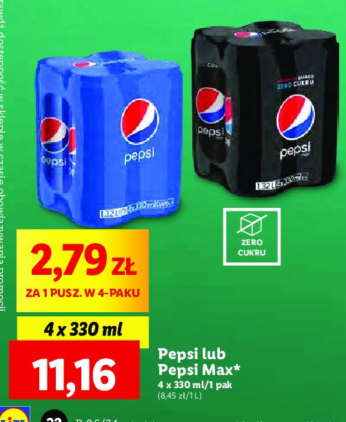 Napoj Pepsi max promocja