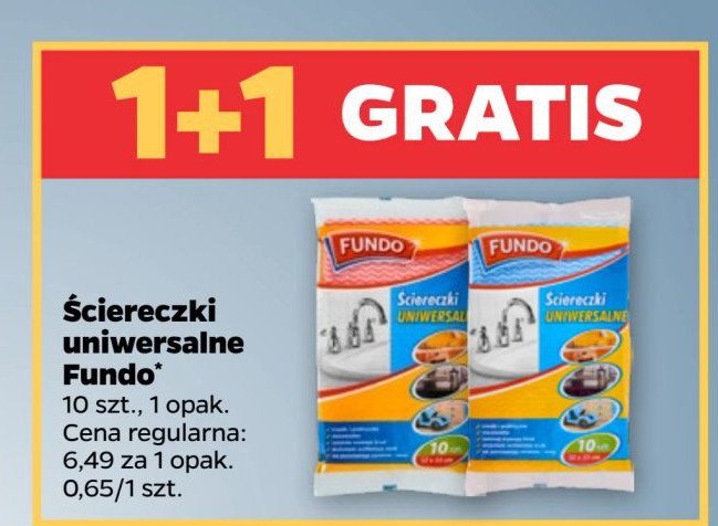 Ściereczki uniwersalne FUNDO promocja w Netto