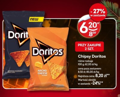 Chipsy Doritos różne rodzaje promocja w Żabka