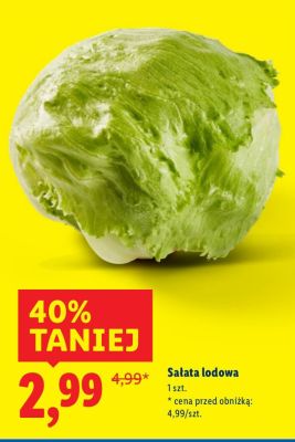 Sałata lodowa Lidl promocja w Lidl
