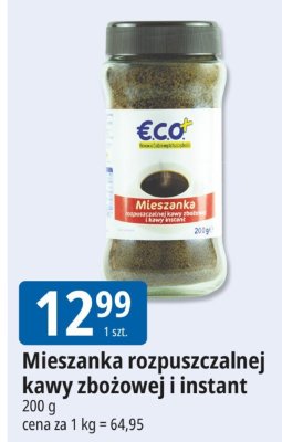 Mieszanka rozpuszczalnej kawy zbożowej instant ECO+ promocja w Leclerc