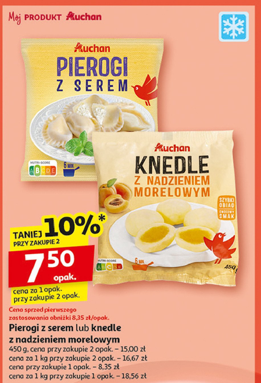 Pierogi z serem Auchan promocja