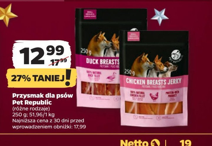 Przysmak dla psa z piersi kurczaka Pet republic promocja