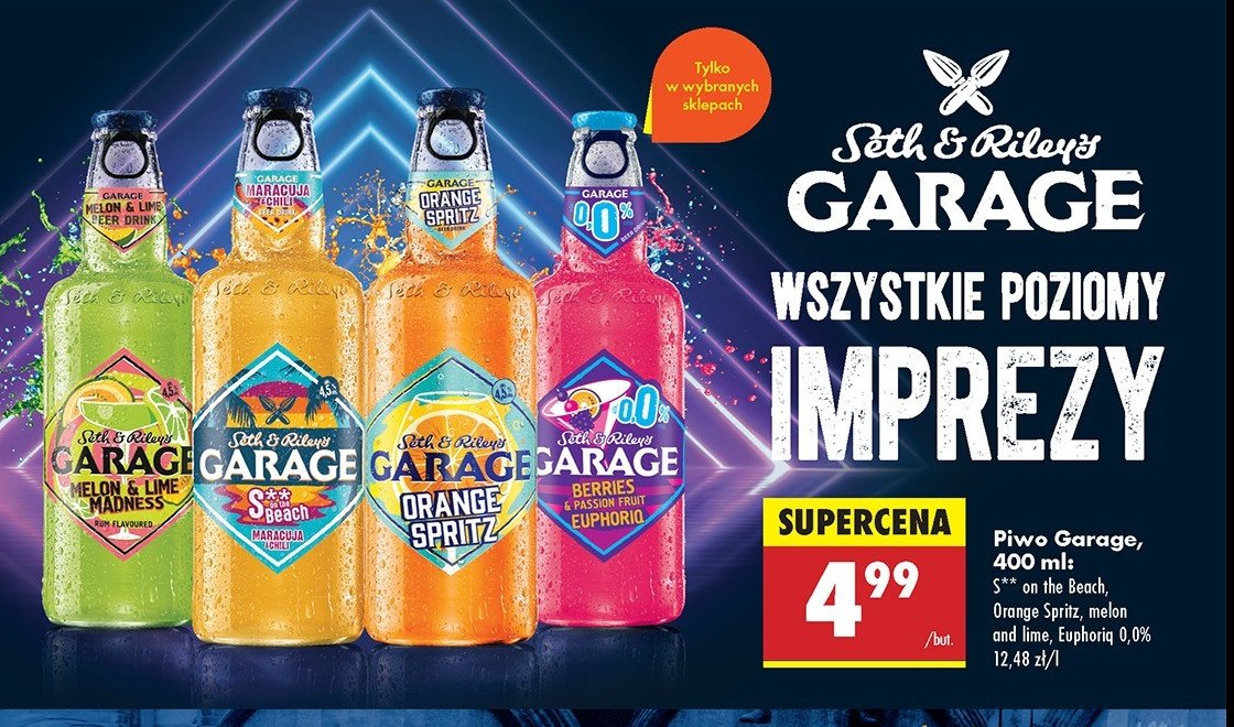 Piwo Garage orange spritz promocja w Biedronka