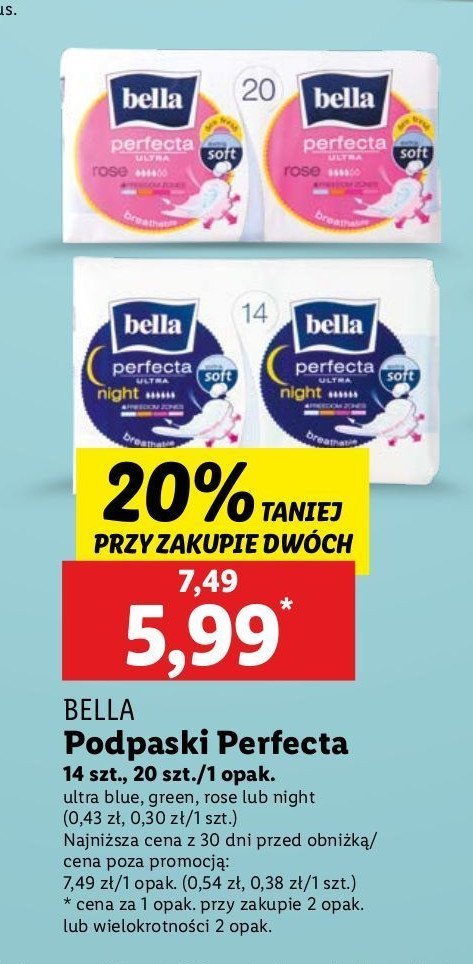 Podpaski extra soft Bella perfecta ultra night promocja