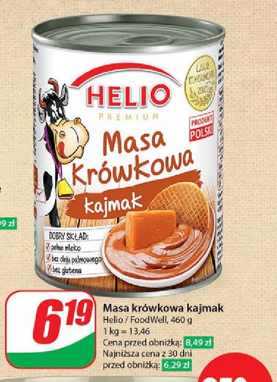 Masa krówkowa kajmak Helio promocja w Dino