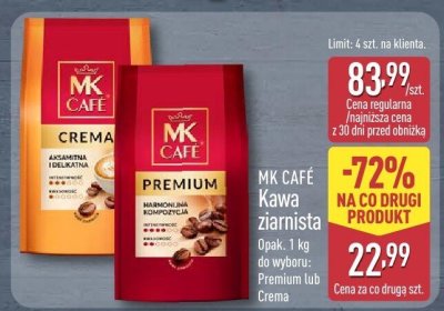 Kawa ziarnista Premium MK CAFÉ promocja w Aldi