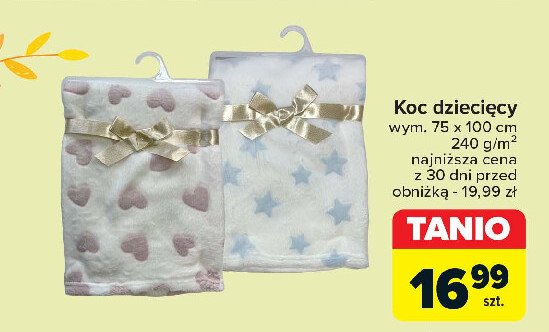 Kocyk dziecięcy 75x100 cm promocja