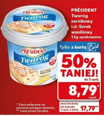 Twaróg sernikowy 1 kg  promocja w Kaufland