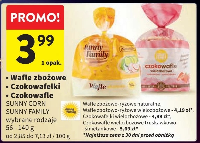 Czokowafle truskawka-śmietanka Sunny family promocja