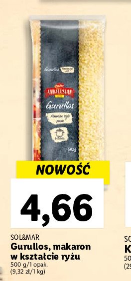 Makaron gurullos Sol&mar promocja