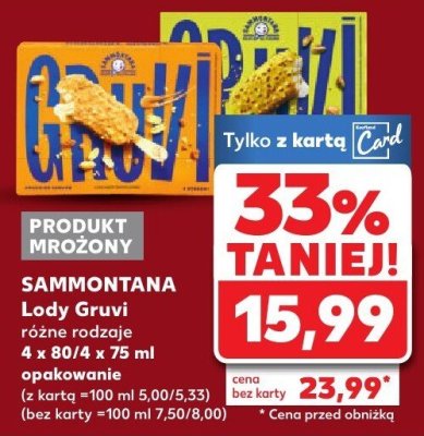 Lody Gruvi, różne smaki promocja w Kaufland