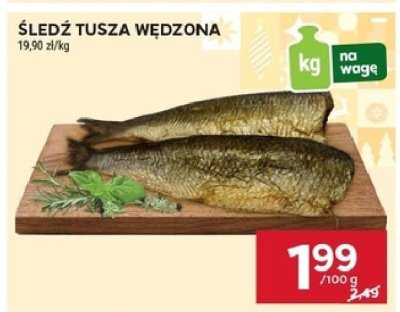 Śledź tusza wędzona 19,90 zł/kg promocja w Stokrotka