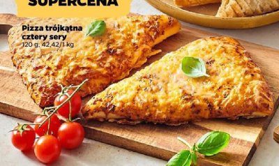 Pizza trójkątna cztery sery promocja w Netto