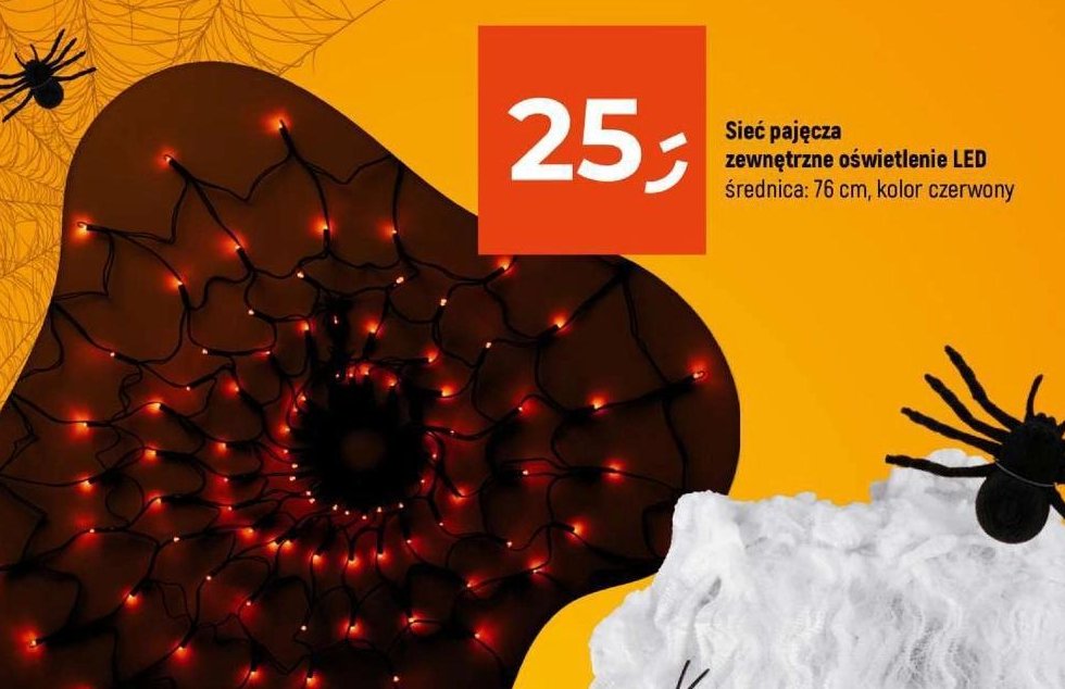 Sieć pajęcza led promocja w Dealz