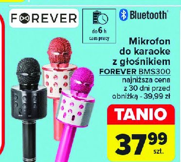 Mikrofon bms-300 czerwony Forever promocja