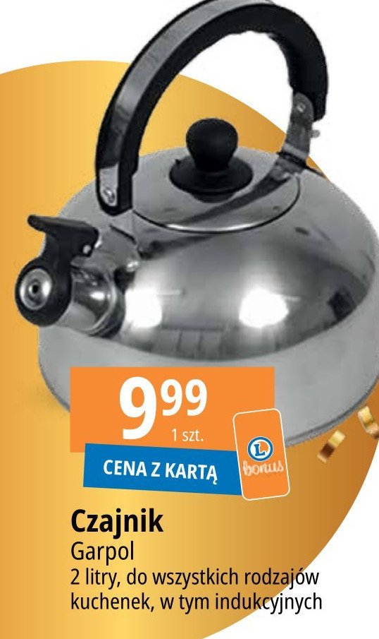 Czajnik nierdzewny 2 l Garpol promocja