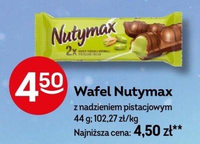 Wafel Nutymax z nadzieniem pistacjowym promocja w Żabka