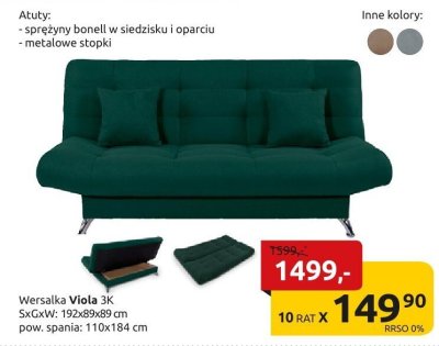 Wersalka Viola 3K promocja w Black Red White