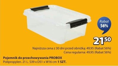Pojemnik do przechowywania PROBOX promocja w Jysk