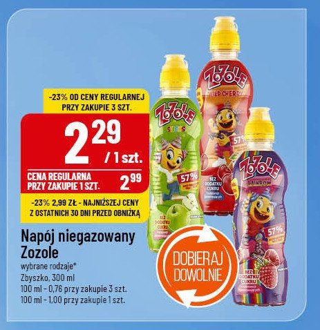 Napój rainbow Zozole promocja