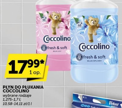 Płyn do płukania Coccolino wybrane rodzaje promocja w Euro Sklep