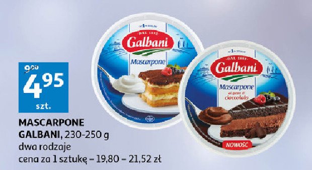 Ser mascarpone o smaku czekoladowym Galbani promocja