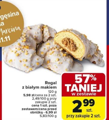 Rogal z białym makiem promocja w Carrefour Market