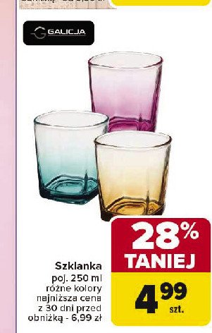 Szklanka 250 ml Galicja promocja w Carrefour