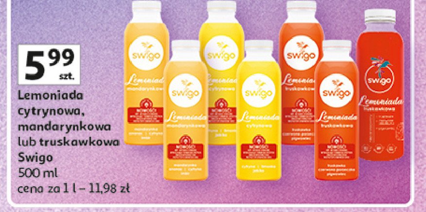 Lemoniada mandarynkowa Swigo promocja w Auchan
