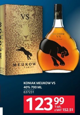 Koniak Meukow VS 40% 700 ML promocja w Selgros