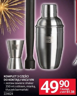 Komplet 3 części do koktajli Vacu Vin promocja w Selgros