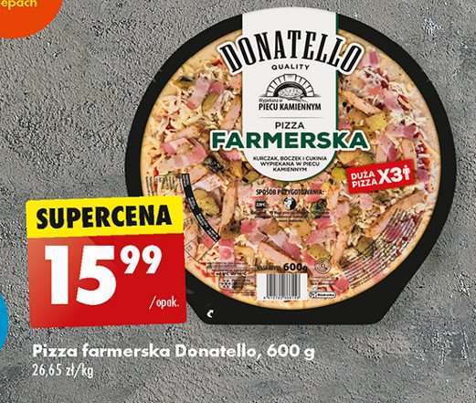 Pizza z szynką i serem - Donatello - 600 g