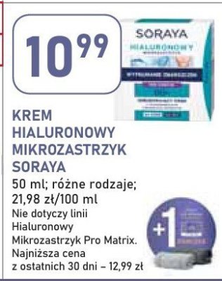 Krem hialuronowy mikrozastrzyk Soraya promocja w Stokrotka