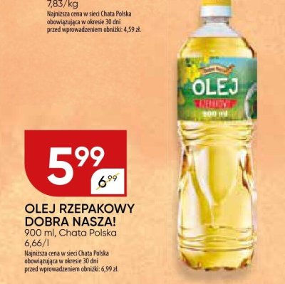 Olej promocja w Chata Polska