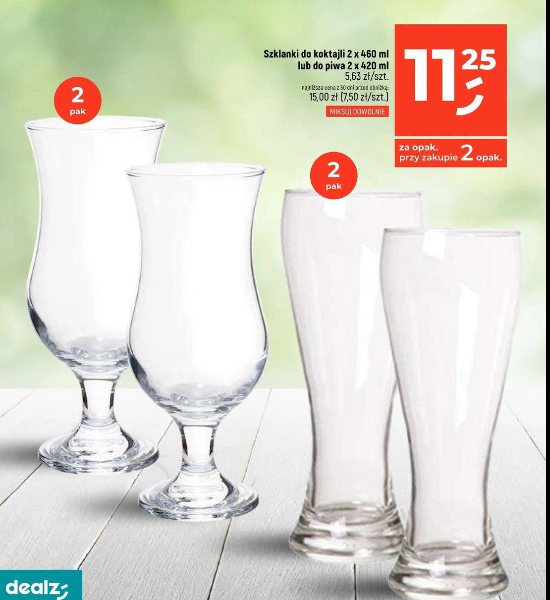 Szklanki do koktajli 480 ml promocja