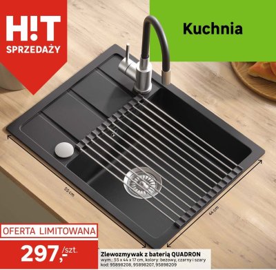 Zlewozmywak z baterią QUADRON promocja w Leroy Merlin